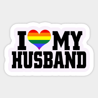 i love my husband Sticker